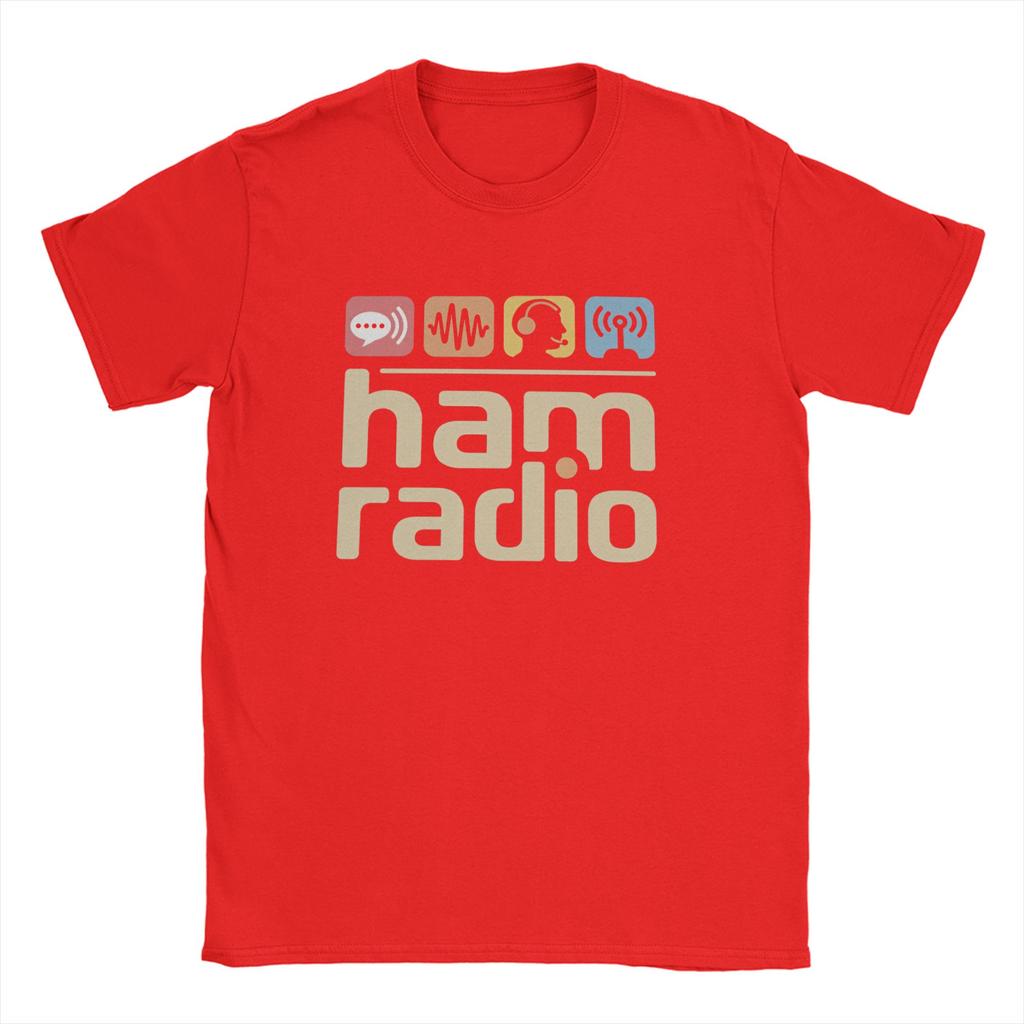 Herren Ham Radio Operator Amateurfunk T-Shirts Reine Baumwolle Kleidung Lustige Kurzarm Rundhals T-Shirts Übergrößen T-Shirts