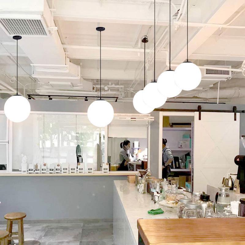 Dining Room Hanging Lamp Globe Glass Ball Pendant Light Ceiling Chandelier Living Room Bedroom Lamp Cafe Study Room Kitchen Home