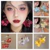 Sweet Beach Earrings Glass Crystal Petals Stud Earrings Romantic Flower Dangle Earrings  Vacation