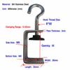Adjustable C-clamp 304 Stainless Steel Fixed Holder Clip Square Clamp  Hardware Fasteners