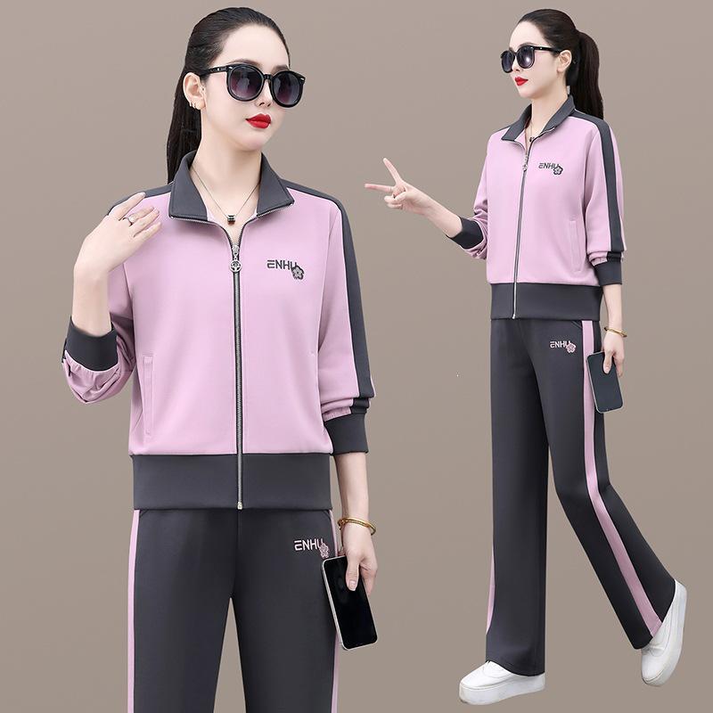 Women's Slimming Two-Piece Sportswear Set: Casual Hoodie & Pants for Running, Spring/Autumn