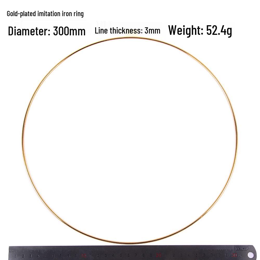 Dream Catcher Gold-Plated Iron and Steel Wire Rings, Various Sizes