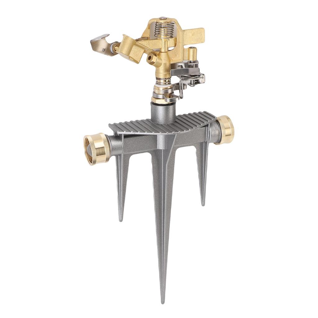Garden Sprinkler 360 Degree Rotating 49FT Spray Distance Brass Nozzle NH 3 4 In Spike Base Sprinkler for Yard Orchard