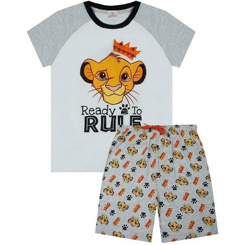 Conjunto de pijama corto listo para gobernar de El Rey León para niños 7-8 Years gris