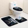 Christmas Bathroom Floor Mat Toilet Three-Piece Set