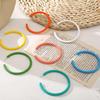 Fashion Round Candy Color Simple Geometric Round Earrings Women Jewelry C-shaped Hoop Earrings