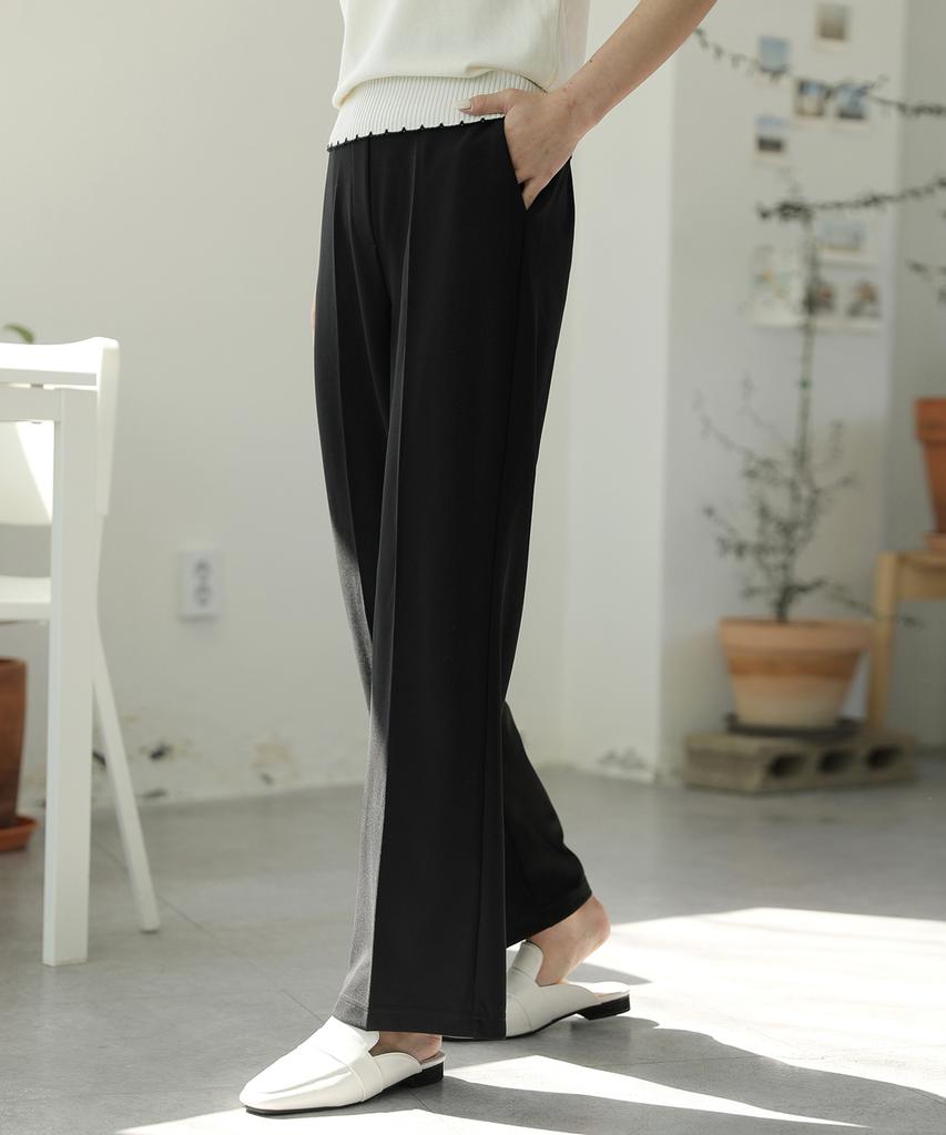 Ppaeppae Elastic Stretch Wide Slacks