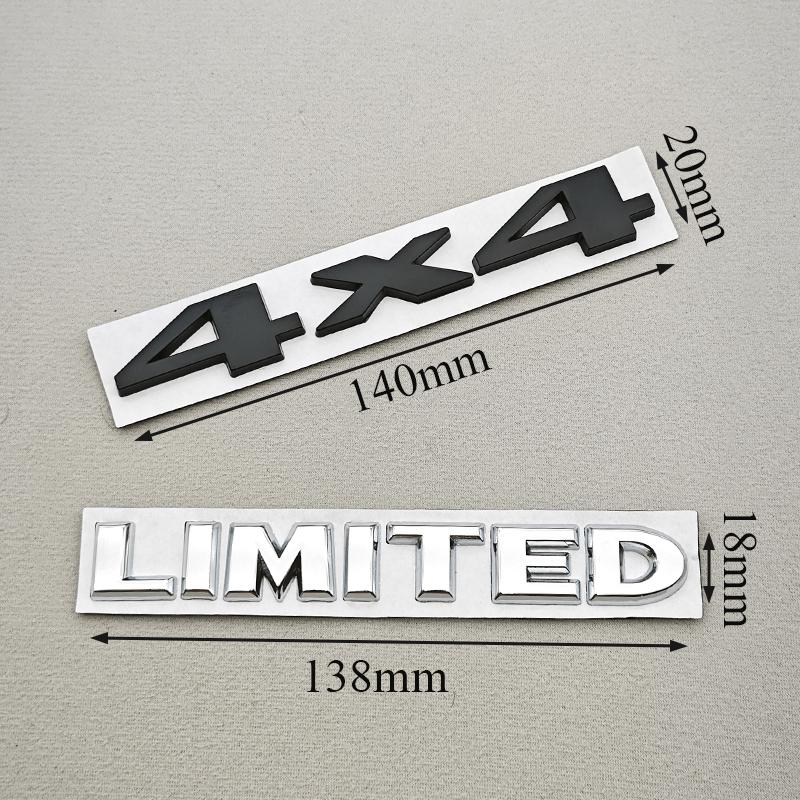 3D Metal Car Letters 4X4 LIMITED Logo Emblem Trunk Badge Stickers For Jeep Grand Cherokee Overland Compass Wrangler Accessories ALW1