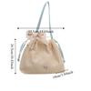 Bohemian Style Straw Woven Bag Bow Beach Shoulder Bag Trendy Grass Knitted Tote Bag  Girls