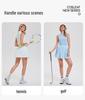 Women's Cross-Border Sleeveless Sports Vest and Short Sleeve Polo Tennis Outfit Set - Running & Fitness Yoga Wear Top