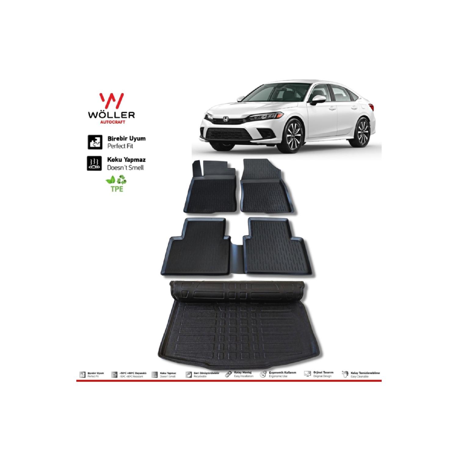 

Honda Civic Fe1 Matte Trunk Pool Set After 2022 3d Ultraflex Set