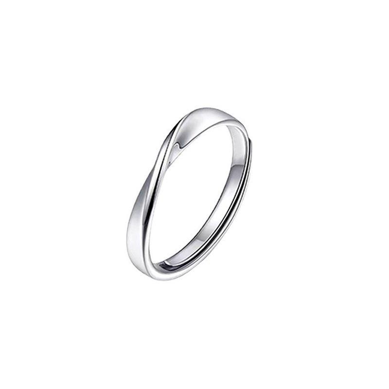 Sweet Mood Diamond-Inlaid Mobius Couple Rings, Adjustable & Fashionable for Men and Women