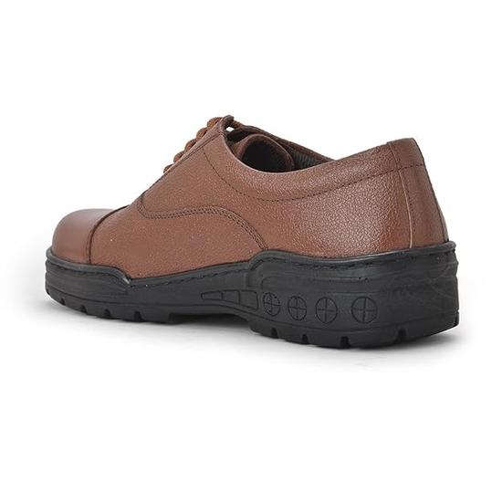 Liberty Freedom Veer-3 Lacing Safety Shoes for Men with Leather Upper | PU Sole | Padded Foam Insole| Anti-Skid | Comfortable for All Weather