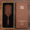 Sandalwood Air Cushion Oval Comb - Solid Wood Fluffy Hairbrush for Head Meridian Massage