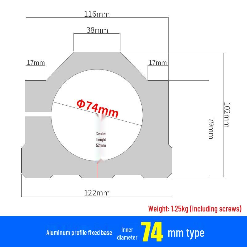 Engraving Machine Spindle Motor Holder, 72mm-90mm Clamping Ring