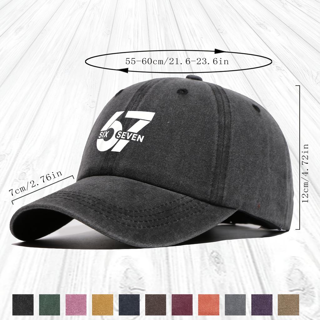 Pc Soft Comfortable Baseball Cap with Cm Number Print  Adjustable Lightweight Suitable for Home Outdoor Streetwear H