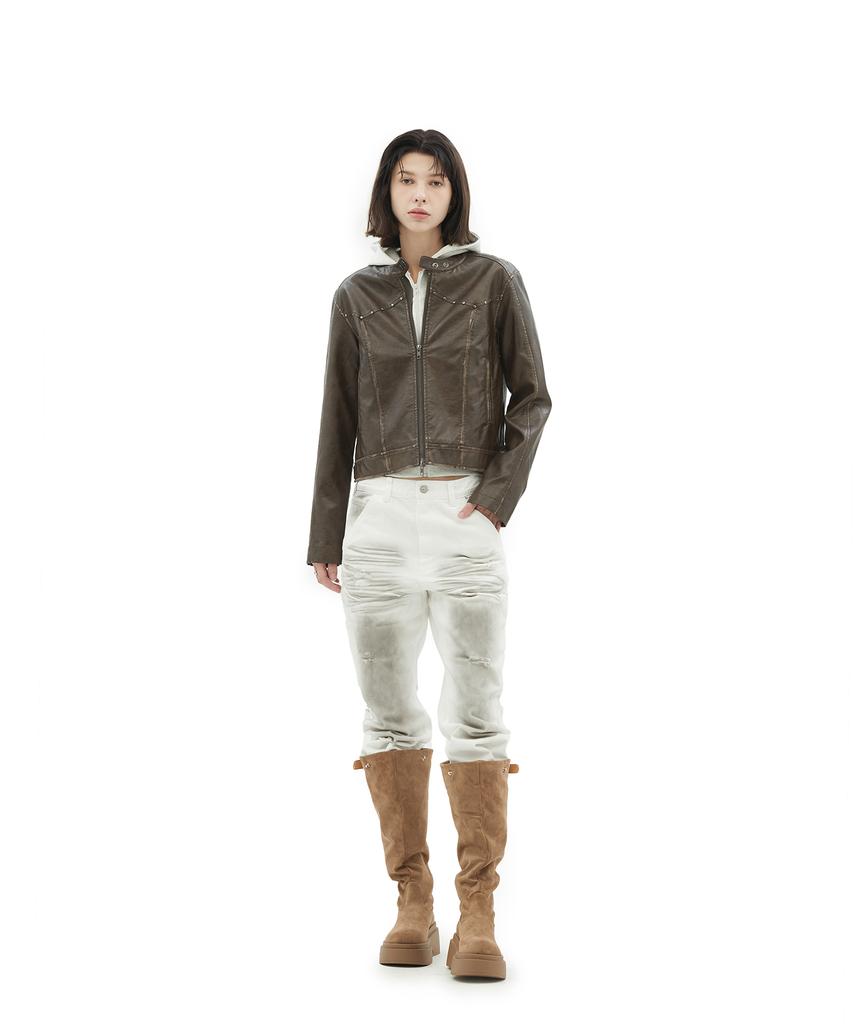 DEFGARMENTS Western Biker Leather Jacket [2Color]