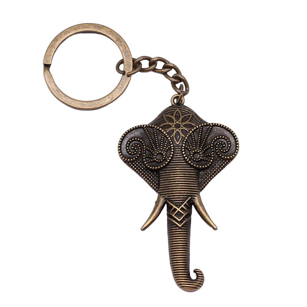 Pendants Elephant Charm Keychain Animal Theme Key Ring 28mm