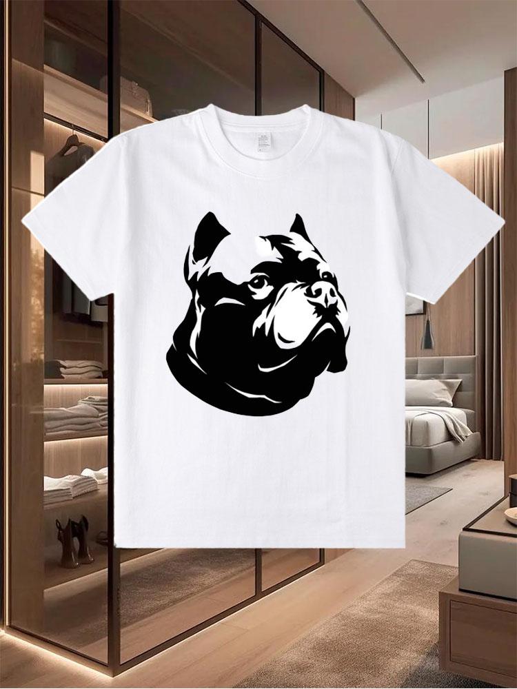 Men's 100% Pure Cotton Short Sleeved T Shirt in Pure White Which Is Slightly Elastic and Versatile