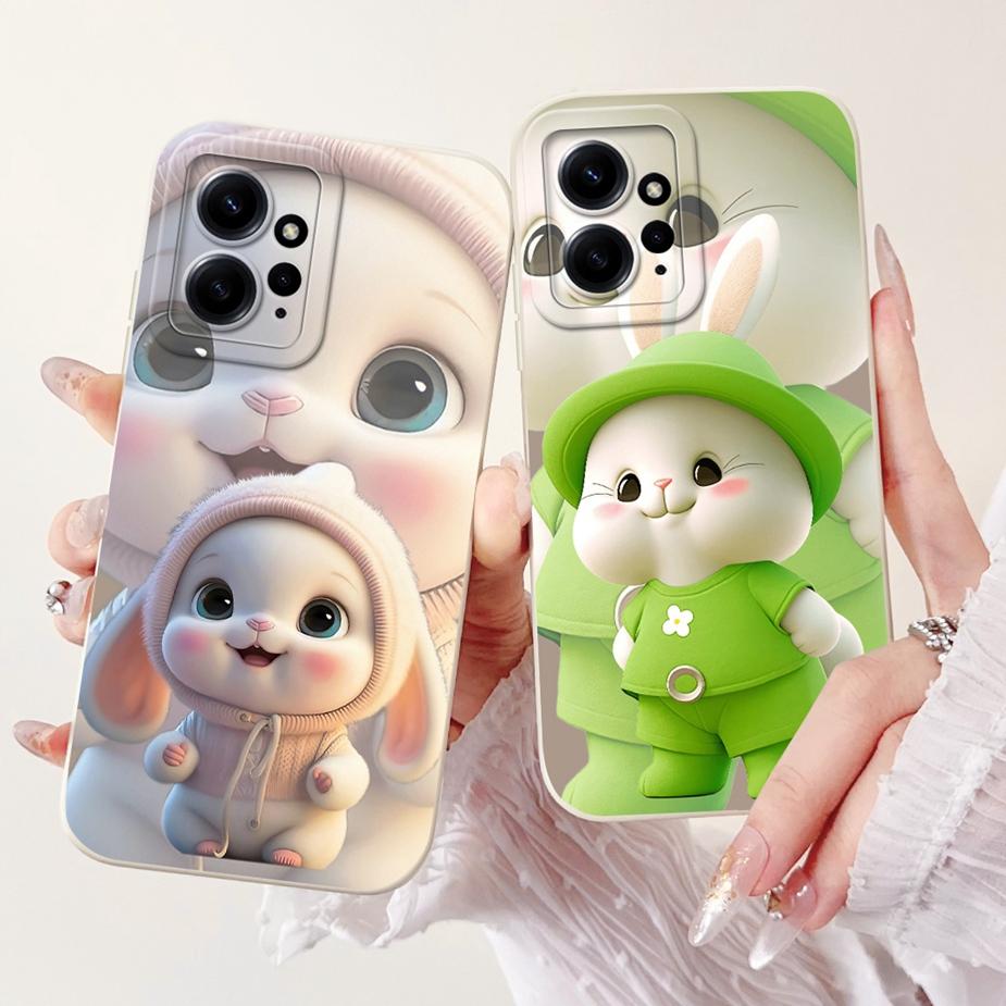 Per Custodia Xiaomi Redmi Note 12 4G Note12 5G Carina Coniglio Cartone Animato Cover Morbida TPU Custodia per Telefono Per Xiaomi Redmi Note 12 Pro Plus Guscio