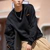 Li-Ning Loose Fleece Crew Neck Pullover Long Sleeve Sweatshirt Unisex sweatshirt Standard-Black AWDP932-10