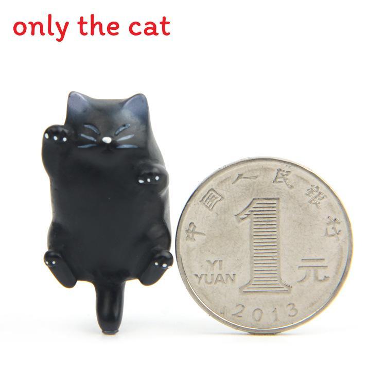 Niedliches Cartoon Schlafendes Dickes Katze Mini Modell Ornamente Set Dekoration Zubehör Für Küchenorganisator Und Geschenk