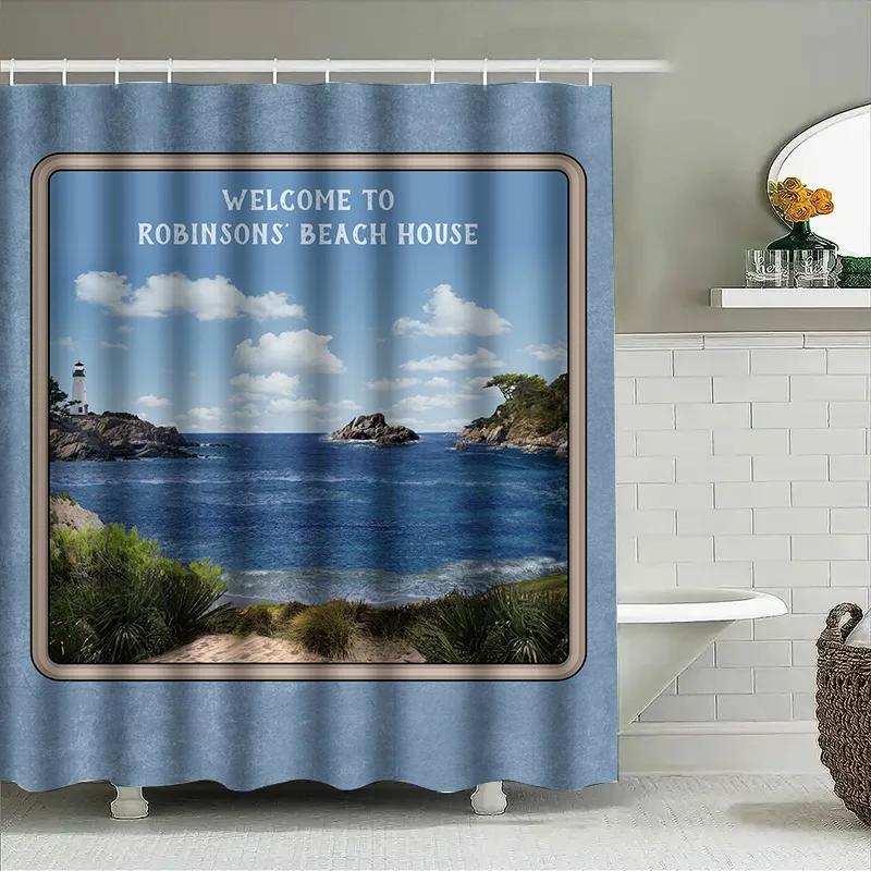 Welcome Home Beach House Sign Custom Size Watercolor Art Print For Bathroom Decor Lighthouse Wall Hanging Robinson'S Bedroom Gif