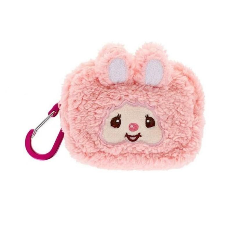 Monchhichi Round Small Hanging Bag With Zipper Cute Wallet Storage Mini Monchhichi Backpack Charm Cute Plush Monchichi Gifts