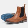 Stivaletti Brogue Chelsea da Uomo Stile Classico Americano in Pelle #KD667