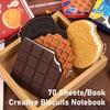 80 Sheets/Book Creative Biscuits Notebook Chocolate Cookie Memo Pads Memo Book Blank Cartoon Mini Notepad Note Book Note Pad