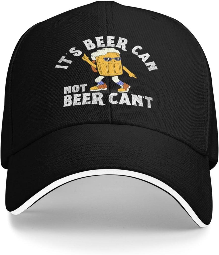 Beer Can Not Beer Cant Funny Drinking Baseball Cap Polyester Adult Unisex Outdoor Adjustable Hat