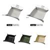 1PC PU Leather Storage Box Desktop Tray Jewelry Cosmetic Phone Key Wallet Coin Basket Folding Storage Case Table Organizer