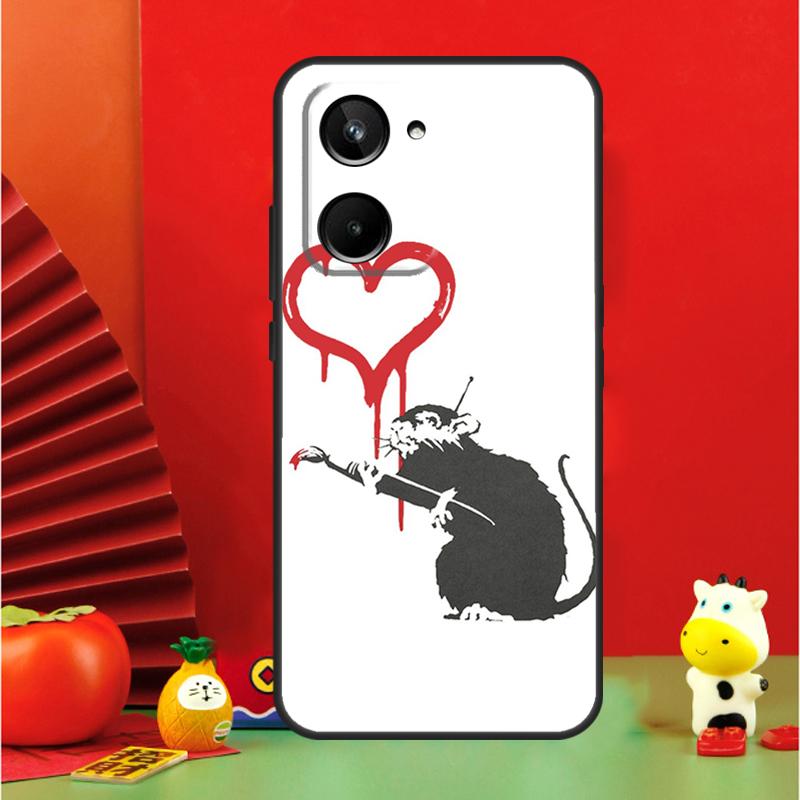 Cute Cartoon Animal Rat For Realme C35 C53 C55 C67 GT Neo 6 GT5 9 10 11 12 Pro Plus C25S C21Y C30 C31 C33 C51 Case