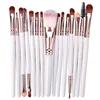 15Pcs Makeup Brushes Set Professional Plastic Handle Soft Synthetic Hair Powder Foundation Eyeshadow Makeup Brushes Cosmetics