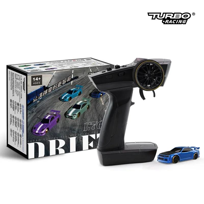 TURBO RACING 1:76 Drift Car C61 C62 C63 C64 Flat Running C74 C75 Full Scale Mini Remote Control Car Rc Simulation Desktop RTR
