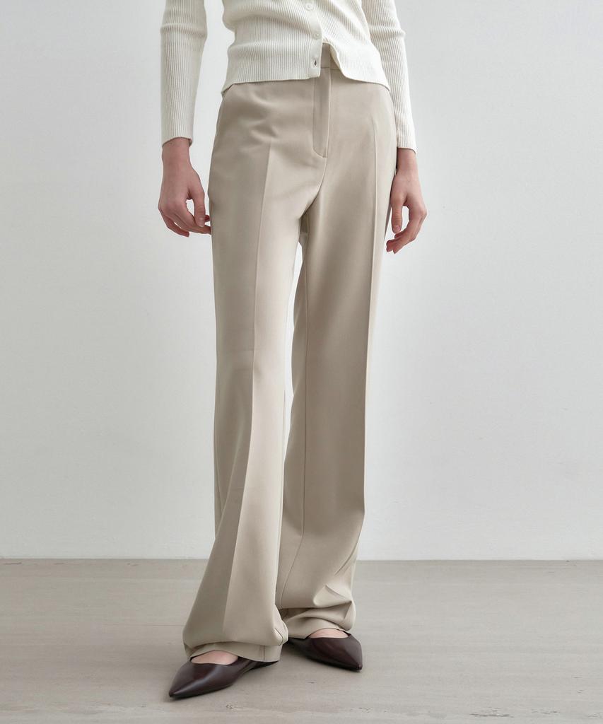 MONGDOL Semi-Bootcut Slacks Beige Mdpt021Beige