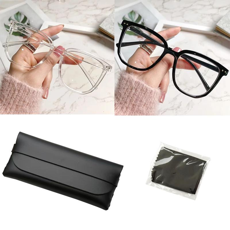 Anti Blue Light Glasses for Women Retro Flat Frame Regular Eyeglass Frame Style Eye Protection