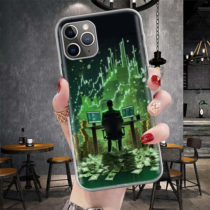 

Trade Investment Forex Stock Market Soft Phone Case For IPhone 11 17 Air 16E 16 Pro Max 15 + 14 Plus 13 Mini 12 Apple 7 SE 8 Fun iPhone 12 (12 Pro)