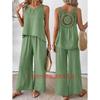Casual Fashion Temperament New Solid Color Back Hollow Flower Suit