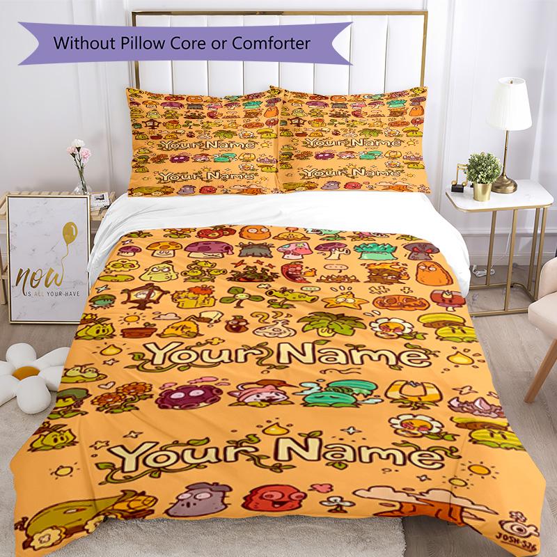 Plants Vs. Zombies Personalized Name Custom Bedding Perfect for Decorate Room Machine Washable Custom Room Decor Best for Christmas