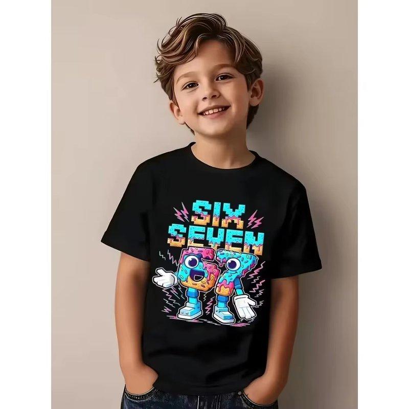 Kids Number 67 Graphic TShirt Soft Cotton Crew Neck Cute  Cool Birthday Wear for Boys  Girlsdf0054
