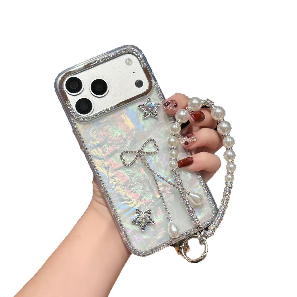 Star Drill Shell Pendant for Apple 17 Pro Max and 16/12/11 Cases - Cute and Simple Design
