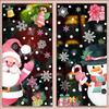 1Pc Santa Claus Christmas Window Stickers Cute Reindeer Gingerbread Man Wall Sticker Home Decoration Decal Noel Kerst Navidad