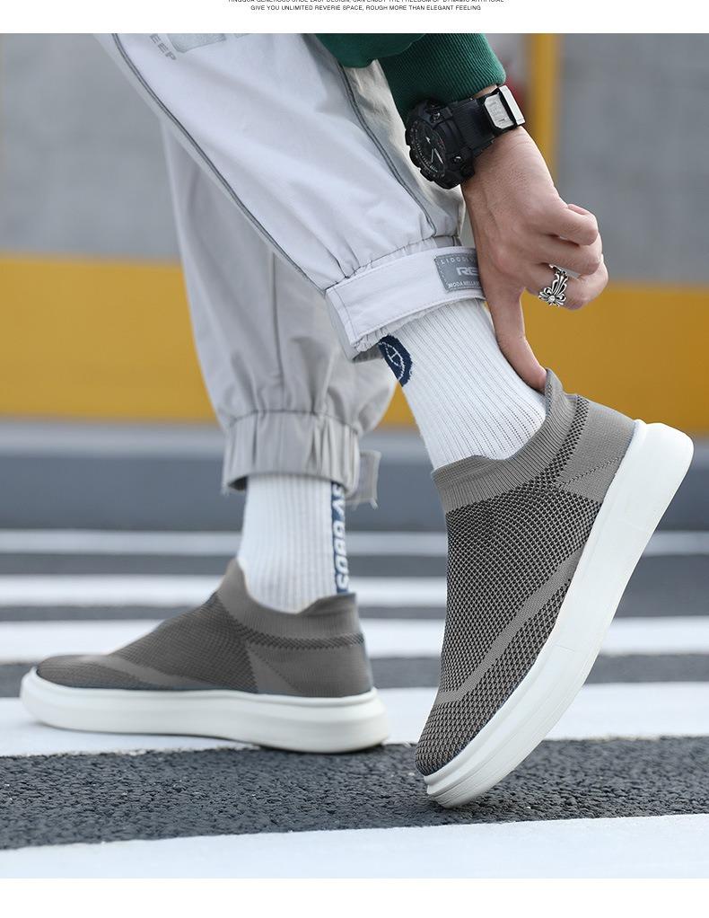 Fashion Ultralight Casual Mesh Sneakers Breathable Anti-slip Running Shoes Fashion Classic Solid Colour Men's Shoes Plus Size 46