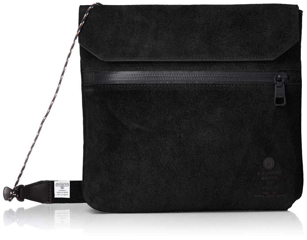 Waterproof Suede Leather Sacoche 091750 WATER PROOF SUEDE SACOCHE BLACK [Assobu]