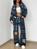Bohemian Style Explosive Set Autumn and Winter New European and American Women's Clothing Ethnic Style Printing Women