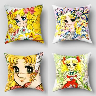 Candy New Anime Pillow Cover Bedroom Home Office Decorative Pillowcase Square Zipper Pillow Cases Satin Fabric No Fade 10.16WJY