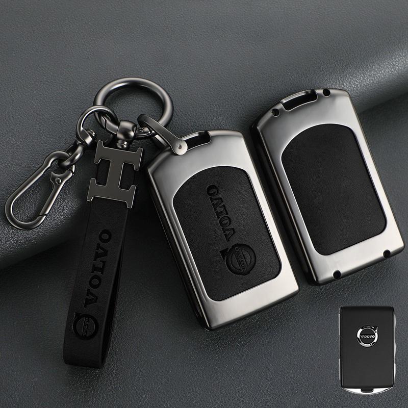 Car Styling Remote Key Case Cover Shell Holder For Volvo S60 S90 XC40 XC60 XC90 V60 V90 Polestar 1 Polestar 2 Protector Keychain