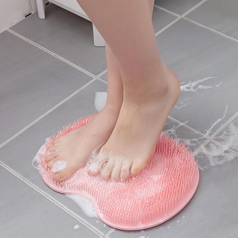 Back Scrubber For Shower Foot Brush New Wall Mounted Back Scrubber Bathroom Wash Foot Mat Exfoliating Dead Skin Foot Brush Blue