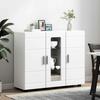 Wooden Cabinet with Storage White 88.5 X 30.5 X 73 Cm Engineered Wood